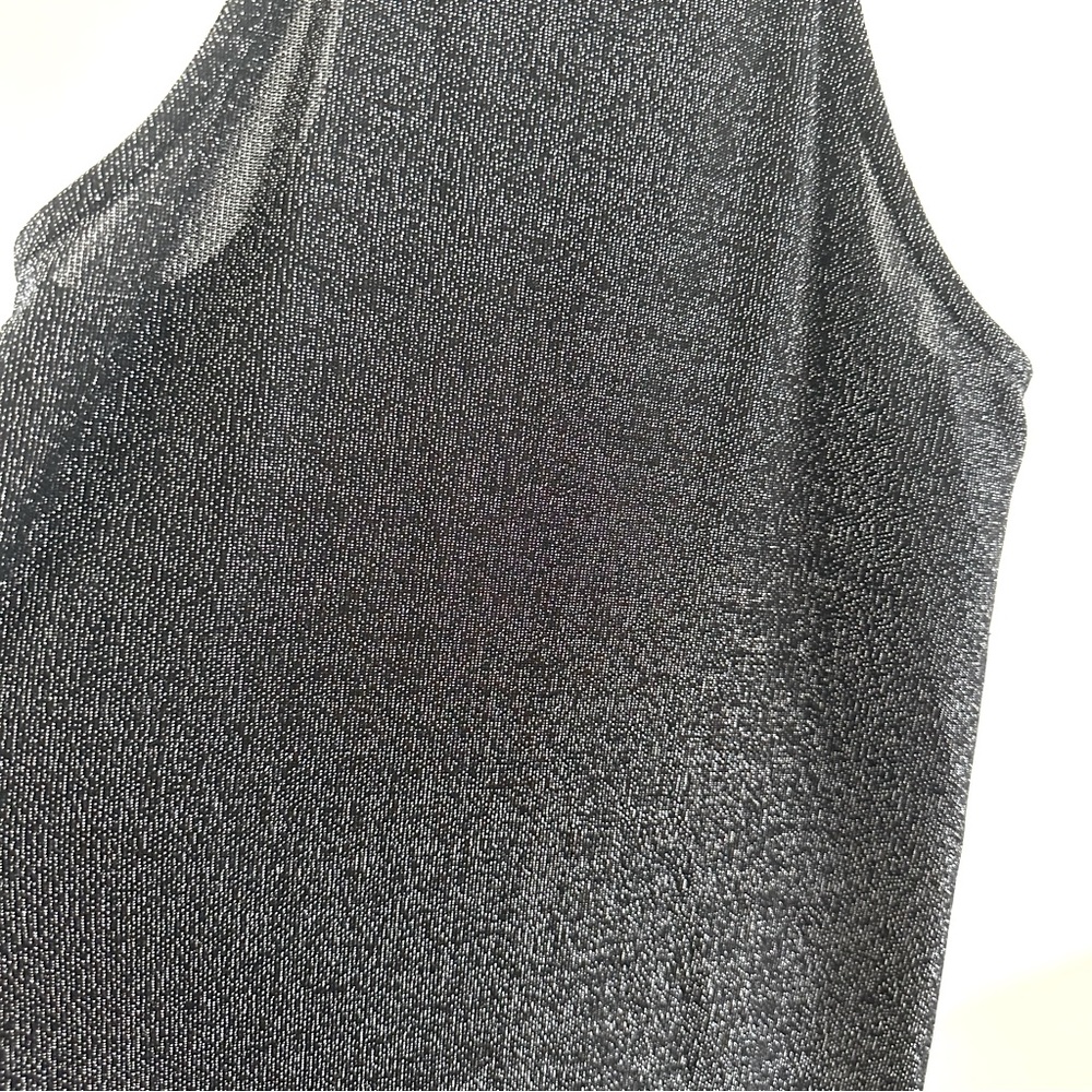New Years Eve Mini Dress Metallic Silver Sparkle Babydoll Dress Storia - Picture 10 of 13